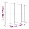 6-Panel Room Divider White 300x220 cm - Stylish Privacy Screen