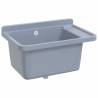 Grey Wall-Mounted Sink Washbasin 60x40 cm - Durable Resin