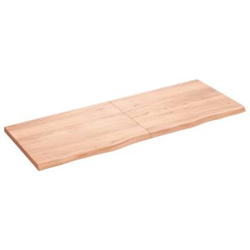 Light Brown Solid Wood Bathroom Countertop | 160x60 cm