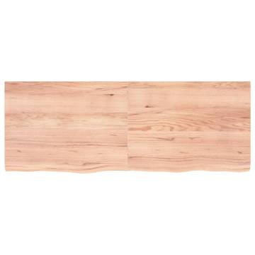 Light Brown Solid Wood Bathroom Countertop | 160x60 cm