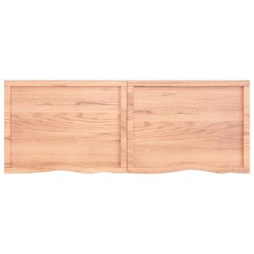 Light Brown Solid Wood Bathroom Countertop | 160x60 cm