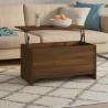 Coffee Table Brown Oak 102x55.5x52.5 cm Engineered Wood Colour brown oak Quantity in Package 1 