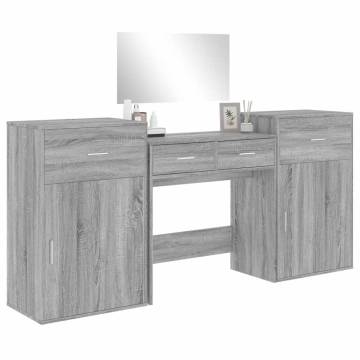 4 Piece Grey Sonoma Dressing Table Set | Stylish Bedroom Decor