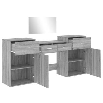 4 Piece Grey Sonoma Dressing Table Set | Stylish Bedroom Decor