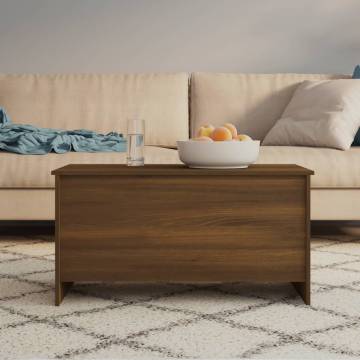 Brown Oak Coffee Table with Lift-Top Design | HipoMarket