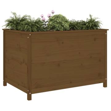 Honey Brown Garden Raised Bed - Solid Pine Wood | Hipo Market