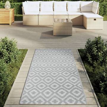 Stylish Outdoor Carpet Grey 80x150 cm - UV Resistant