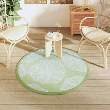 Trendy Outdoor Carpet Green Ø120 cm PP - Durable & Stylish