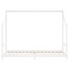 Kids Bed Frame White - Solid Pine Wood 80x200 cm