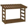 Firewood Rack Honey Brown | Solid Pine | 108x64.5x78 cm