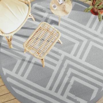 Trendy Outdoor Carpet Grey Ø200 cm | Durable & UV-Resistant