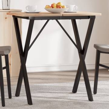 X-Frame Dining Table Legs - Durable Cast Iron Design