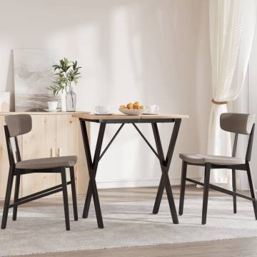 X-Frame Dining Table Legs - Durable Cast Iron Design