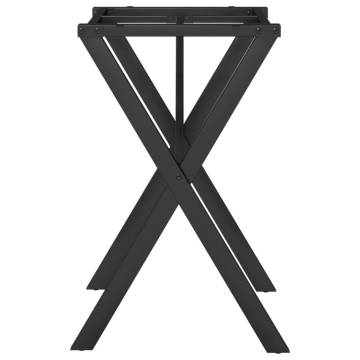 X-Frame Dining Table Legs - Durable Cast Iron Design