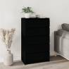 Drawer Cabinet Black 60x36x103 cm Engineered Wood Colour black Quantity in Package 1 