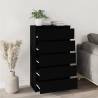 Stylish Black Drawer Cabinet - 60x36x103 cm | HiPoMarket