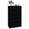 Stylish Black Drawer Cabinet - 60x36x103 cm | HiPoMarket