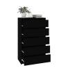 Stylish Black Drawer Cabinet - 60x36x103 cm | HiPoMarket