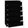 Stylish Black Drawer Cabinet - 60x36x103 cm | HiPoMarket