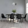 Dining Chairs 6 pcs Black PP - Contemporary Style