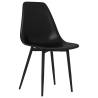 Dining Chairs 6 pcs Black PP - Contemporary Style