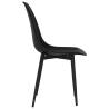 Dining Chairs 6 pcs Black PP - Contemporary Style