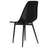 Dining Chairs 6 pcs Black PP - Contemporary Style