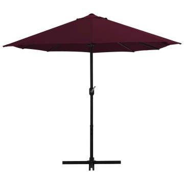 Outdoor Parasol with Aluminium Pole 460x270 cm - Bordeaux Red