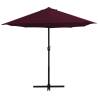 Outdoor Parasol with Aluminium Pole 460x270 cm - Bordeaux Red