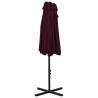 Outdoor Parasol with Aluminium Pole 460x270 cm - Bordeaux Red