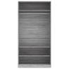 Stylish Grey Sonoma Wardrobe - 100x50x200 cm Engineered Wood