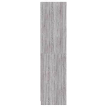 Stylish Grey Sonoma Wardrobe - 100x50x200 cm Engineered Wood