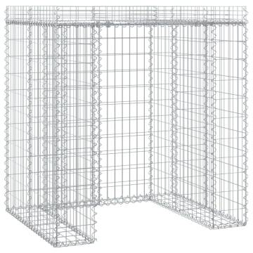 Gabion Wall for Garbage Bin - 110x91x120 cm Galvanised Iron