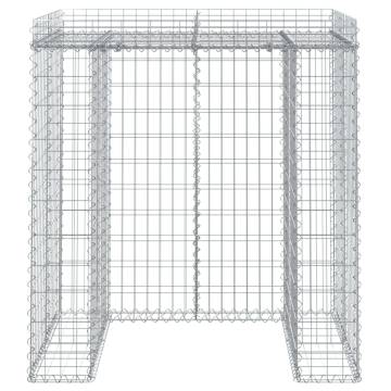 Gabion Wall for Garbage Bin - 110x91x120 cm Galvanised Iron