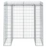 Gabion Wall for Garbage Bin - 110x91x120 cm Galvanised Iron