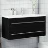 Bathroom Sink Cabinet with Built-in Basin Black Colour black Size 100 x 38.5 x 48 cm Quantity in Package 1 Model with faucet 