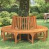 Round Tree Bench Ø208 cm Solid Wood Eucalyptus - Hipomarket