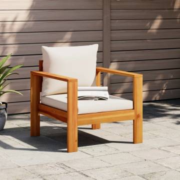 Comfortable Solid Wood Acacia Garden Chair with Cushions