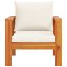 Comfortable Solid Wood Acacia Garden Chair with Cushions