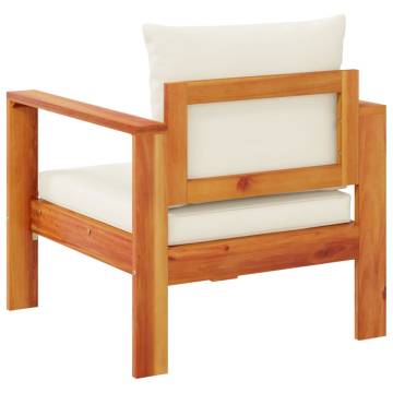 Comfortable Solid Wood Acacia Garden Chair with Cushions