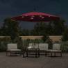 Cantilever Umbrella with LED Lights - Wine Red | HipoMarket UK