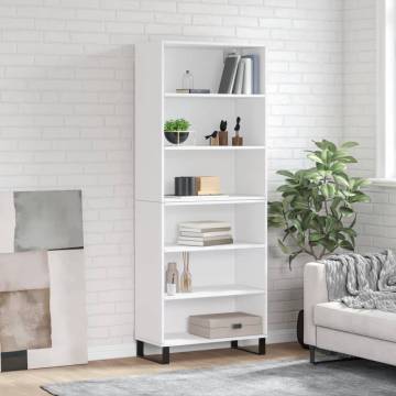 Stylish Highboard White 69.5x32.5x180 cm - Modern Storage Solution