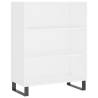 Stylish Highboard White 69.5x32.5x180 cm - Modern Storage Solution