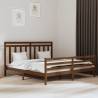 Bed Frame Honey Brown Solid Wood 200x200 cm Colour honey brown Size 200 x 200 cm 