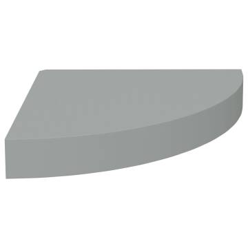 Floating Corner Shelf Grey 25x25x3.8 cm - Hipomarket UK