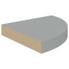 Floating Corner Shelf Grey 25x25x3.8 cm - Hipomarket UK