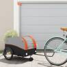 Bike Trailer Black and Orange 45 kg Iron Colour orange Size 63 x 126 x 63 cm 