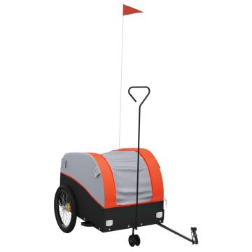 Bike Trailer Black and Orange - 45 kg Heavy Duty Iron