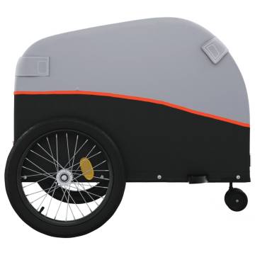 Bike Trailer Black and Orange - 45 kg Heavy Duty Iron