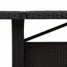 Garden Table with Glass Top - Black Poly Rattan 240x90 cm